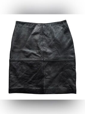 Vintage 90s Style & Co. real leather pencil skirt